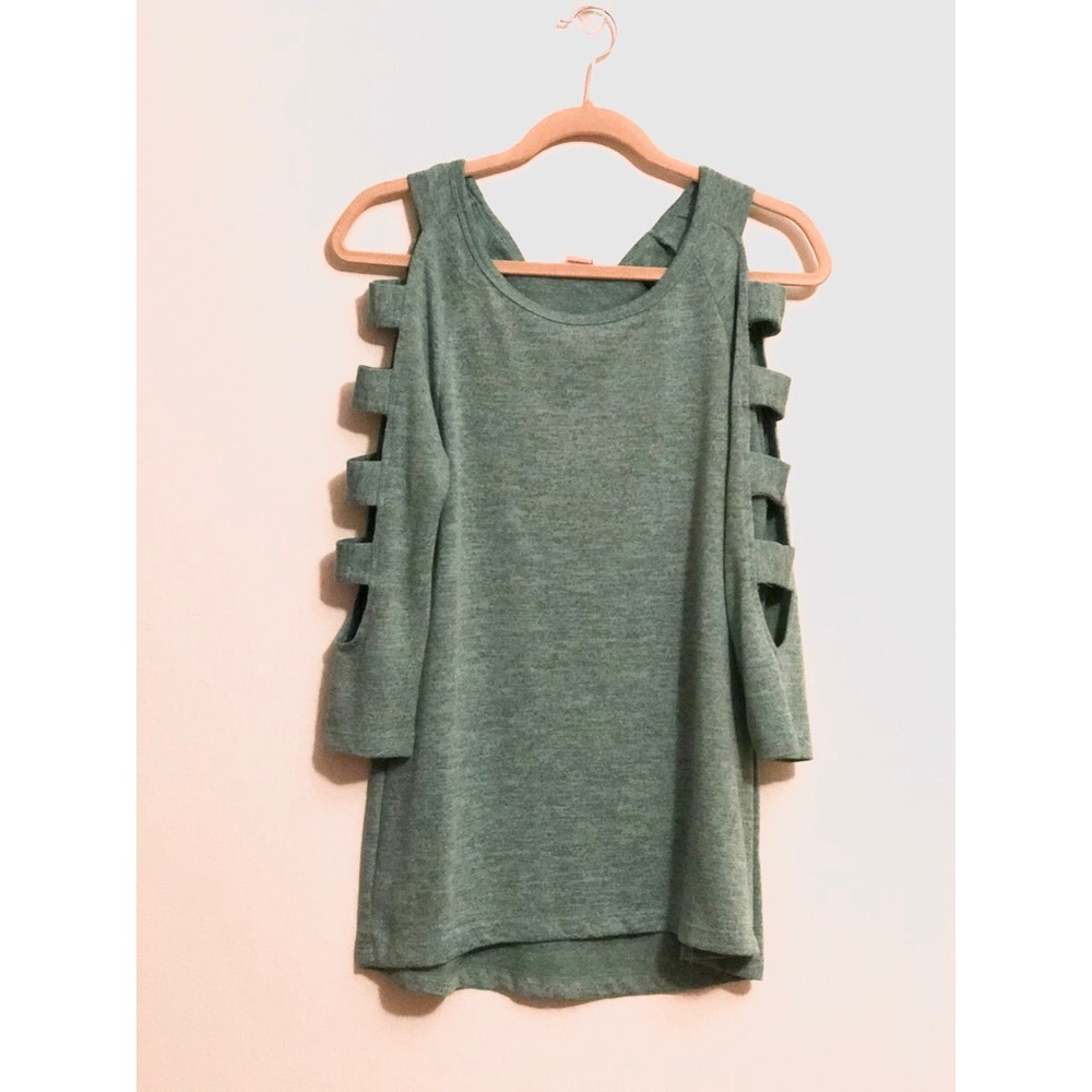 Slitted Long Sleeved Sweater